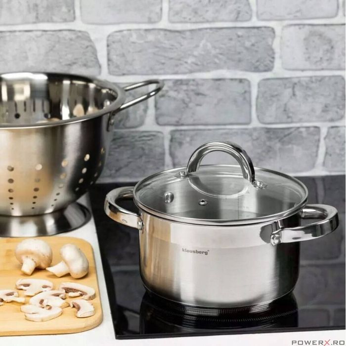 Oala cu capac din inox, capacitate 0.5 litri, 12 cm, Kinghoff