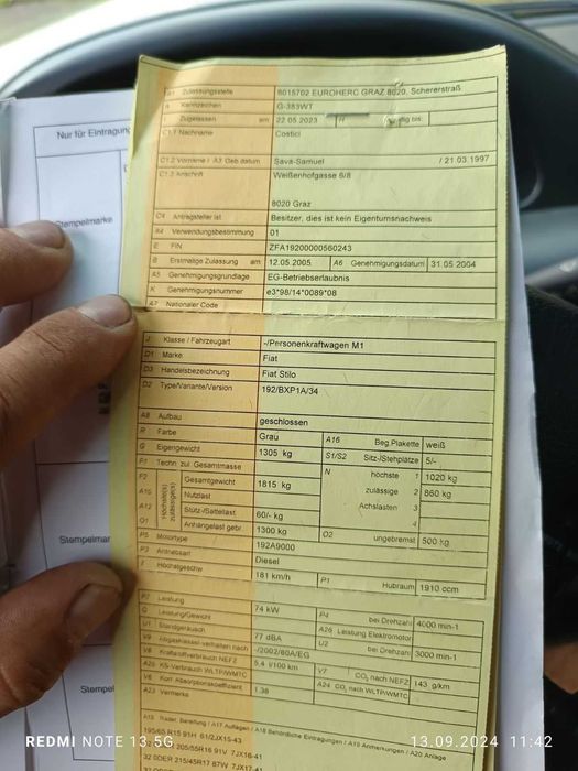 2005 Fiat Стило, 1,9 jtd 90