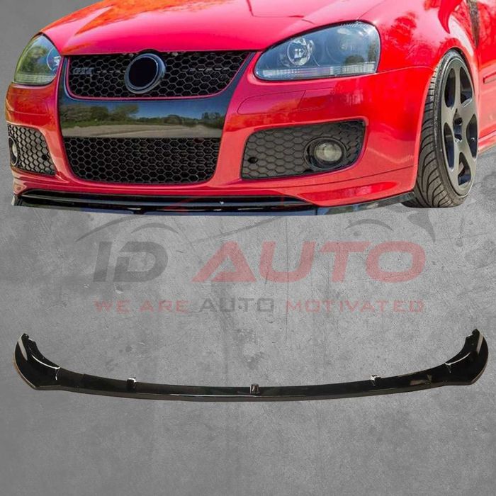 Преден лип спойлер – VW Golf 5 (2003–2009), черен гланц, Vw