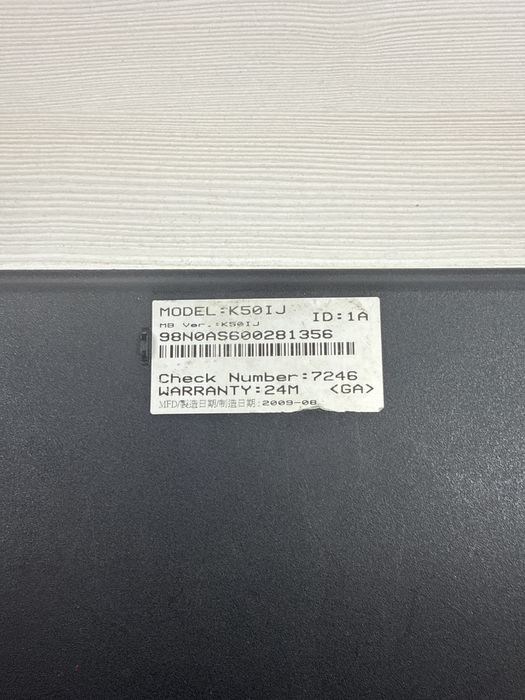 Ноутбук в рабочем состоянии