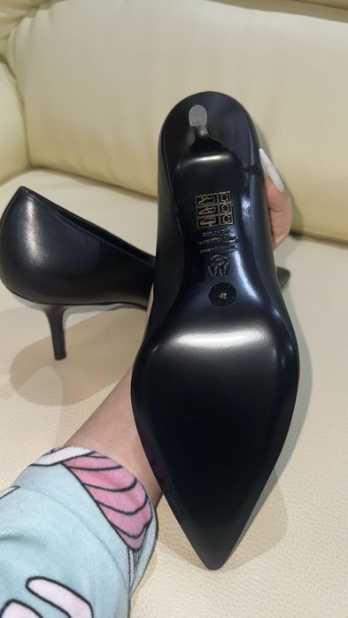 Pantofi Stuart Weitzman Originali Noi 41 Piele Neagră Toc 85mm