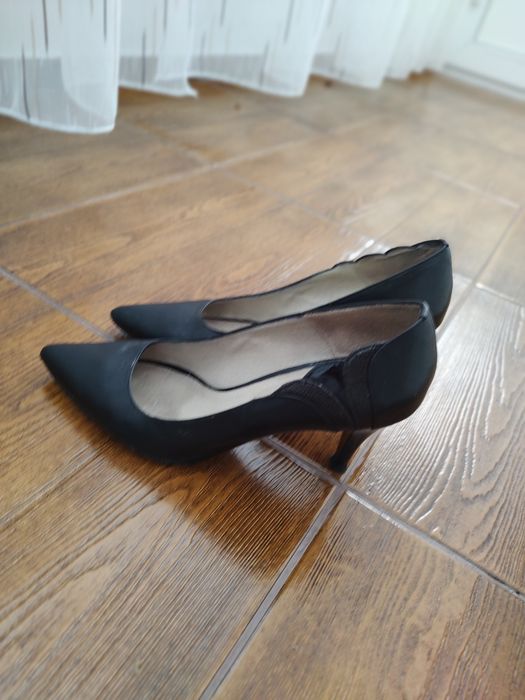 Pantofi piele naturală negri