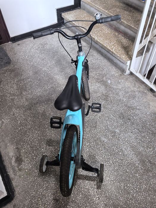 Bicicleta Lanq de băiat  incepator albastră 18 inci
