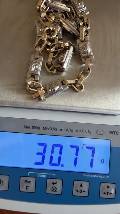 Златен ланец от 14 каротово злато 30.77гр 66см