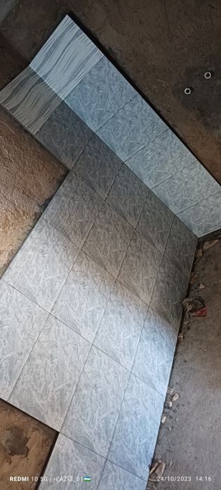 Burchatka,  kafel, beton ishlari