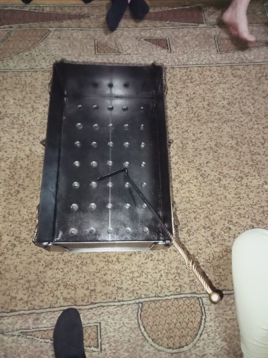 Мангал чемодан кустарный тройка лист