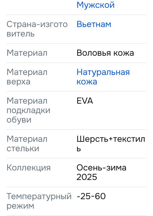 Сапоги зимние мужские