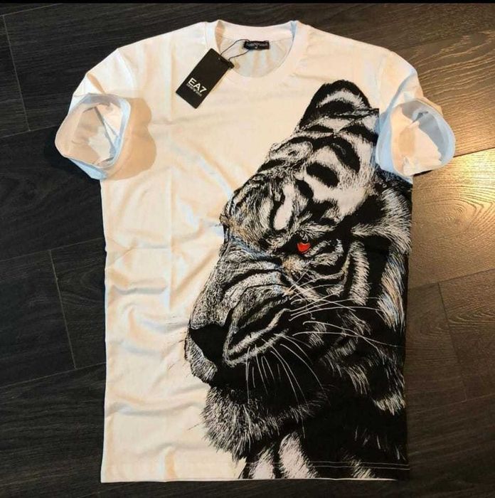 Тениска Armani The Tiger - Черна/Бяла