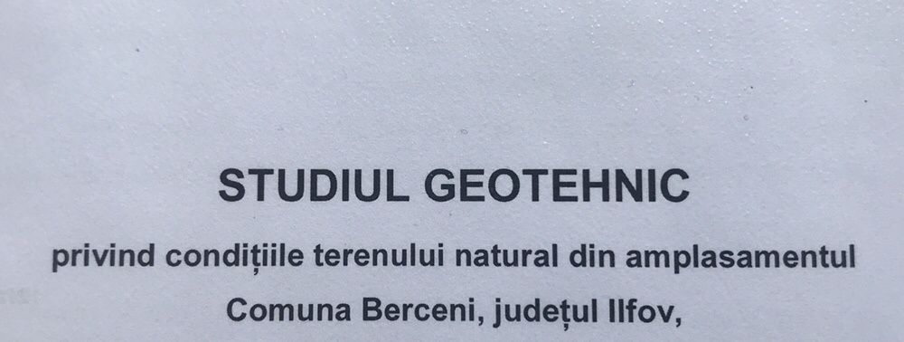 Studiu geotehnic cu verificare Af