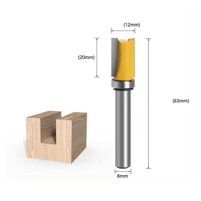 Фрезер копирен/за канали с горен лагер, Дължина 20 mm, 20214307
