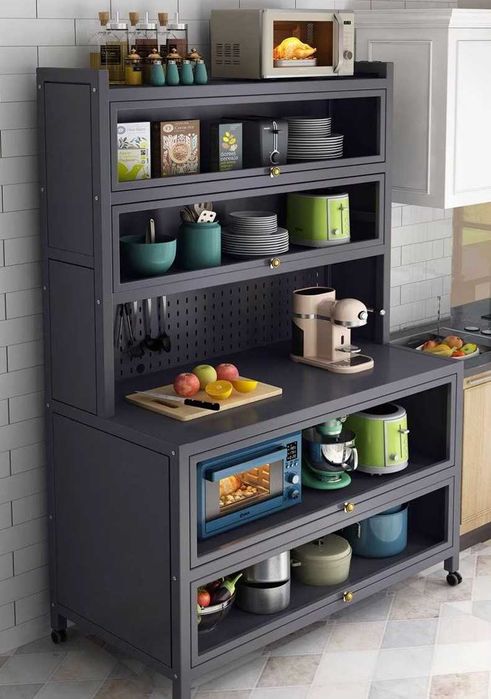 Oshxona uchun ko‘p funksiyali shkafi/ vitrinali  dish-tovoqlar uchun