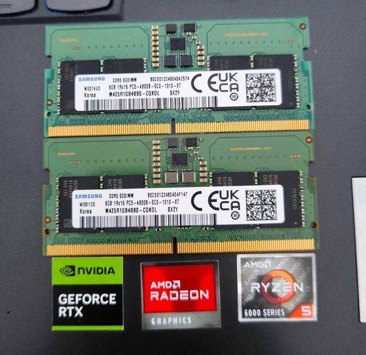 Продавам 2*8GB DDR5 SO-DIMM 4800 Samsung