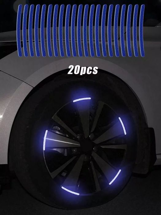 G'ildiraklar uchun aks ettiruvchi stikerlar - bu qorong'uda porlab tur