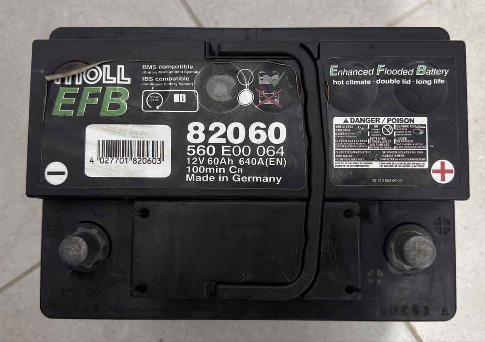 Baterie auto Moll start/stop EFB 60Ah 600A