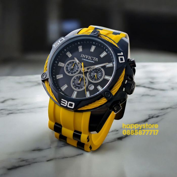 INVICTA Vanguard Yellow/Black 50mm, Инвикта нов ръчен часовник