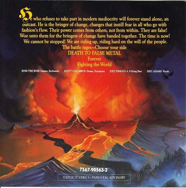 CD Manowar - Fighting the World 1987