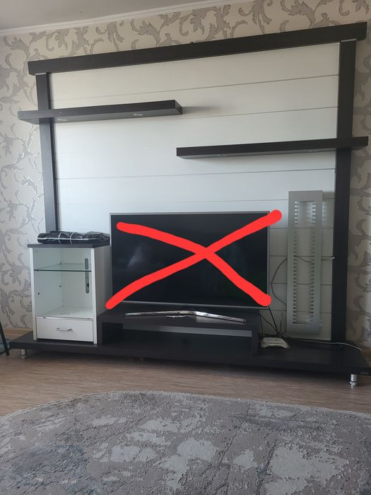 Комплект для гостиной с тв-тумбой  под телевизор  с полками