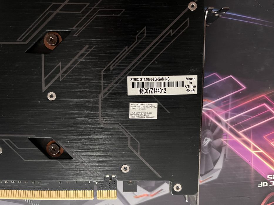 Видеокарта GeForce GTX 1070 8gb