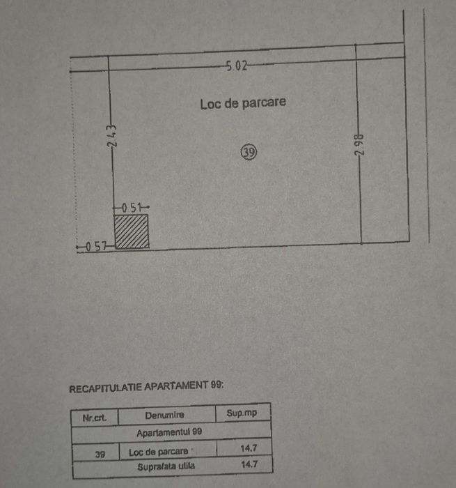 Vând loc de parcare subterana President Residence