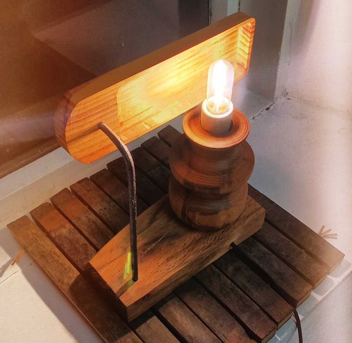 Лампа от бор и круша