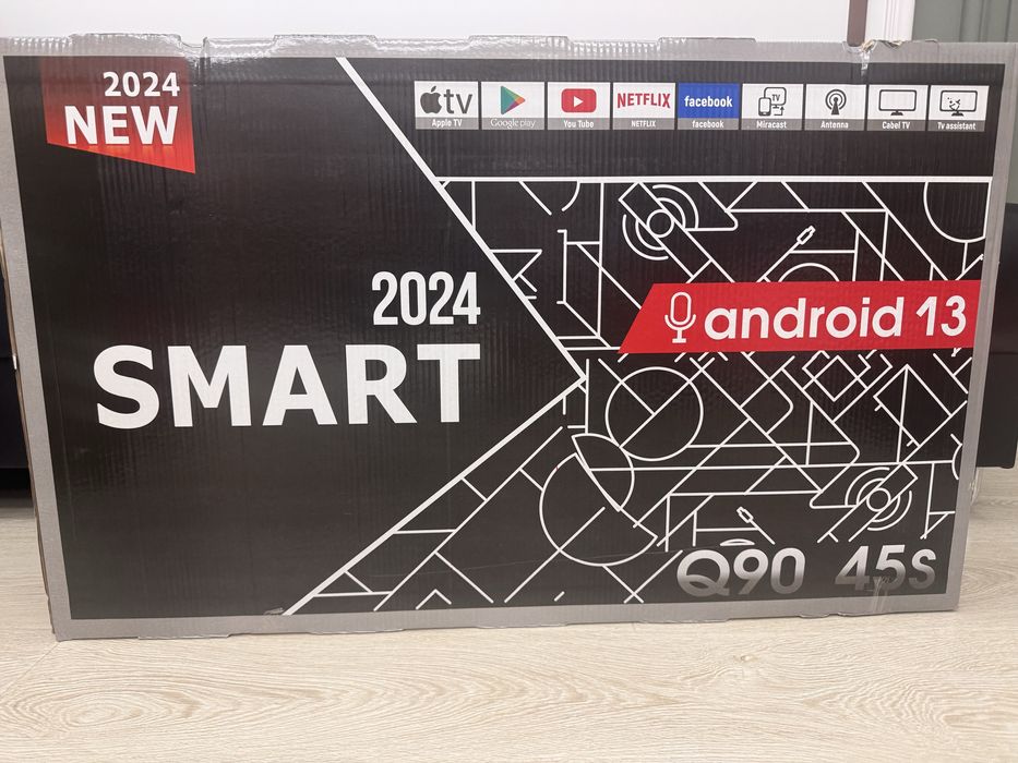 Smart TV 45” Android 13 (2024) — Новый, Wi-Fi, YouTube, Netflix
