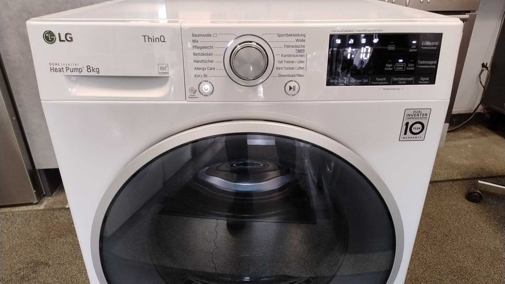 A+++ Сушилня с термопомпа LG-ЛГ 8 кг Auto Cleaning Condenser