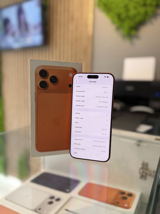 **ATS GSM**iPhone 17 Pro Max 1Tb Orange/Bat100%/Grad A/Fact+Gar