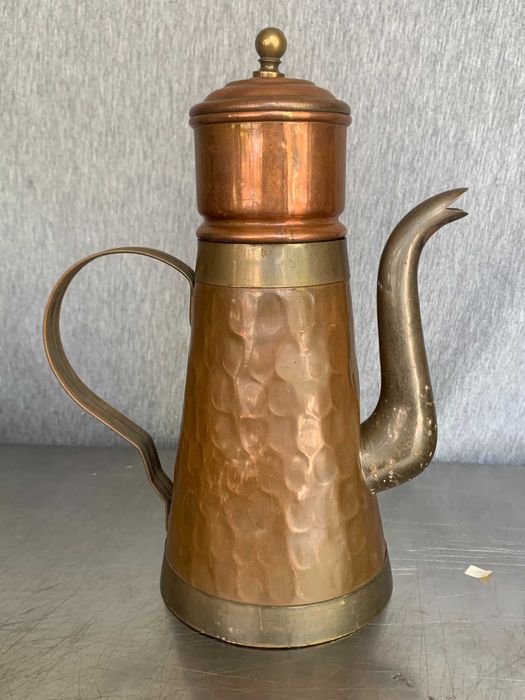 старинен  кана за чай медна