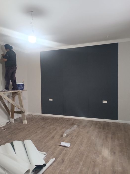 Поклейка обоев  любой сложности