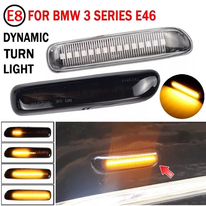 Semnalizare led dinamica secventiala Bmw E46 Coupe Compact Cabrio