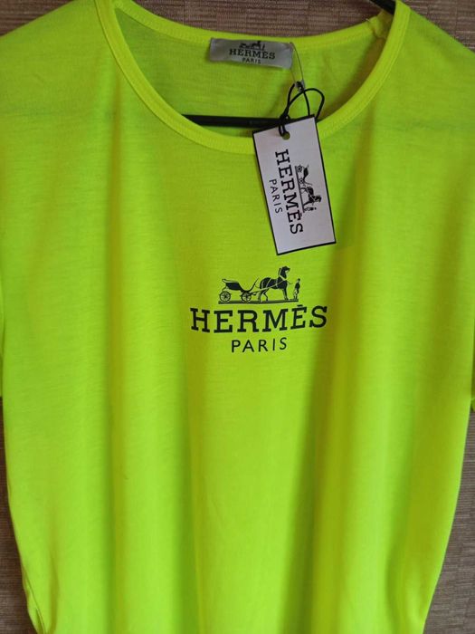 Мъжка тениска HERMES .  електрикава тениска размер М