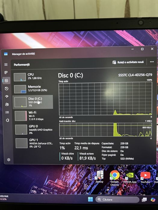 Laptop gaming| 120Hz | i5gen 10 | GTX1650 | 16gb ram | SSD M2 256gb