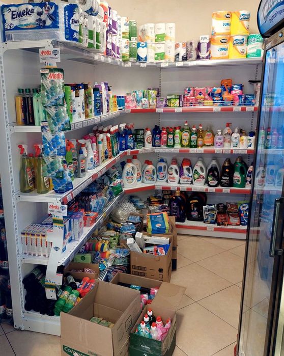 Метални стелажи за перилни и почистващи препарати - НОВИ НАЛИЧНИ