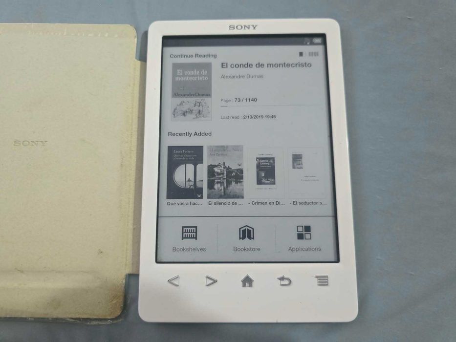 E-book reader Sony Reader PRS-T2 Alb, Ecran E-Ink 6 inch, Wi-Fi, 2GB