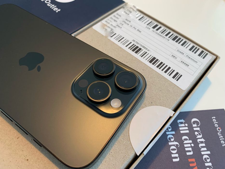 iPhone 16 Pro Max 1TB Black Titanium – Grade Premium | 100% Батерия (14 цикъла) | 2 Години Гаранция
