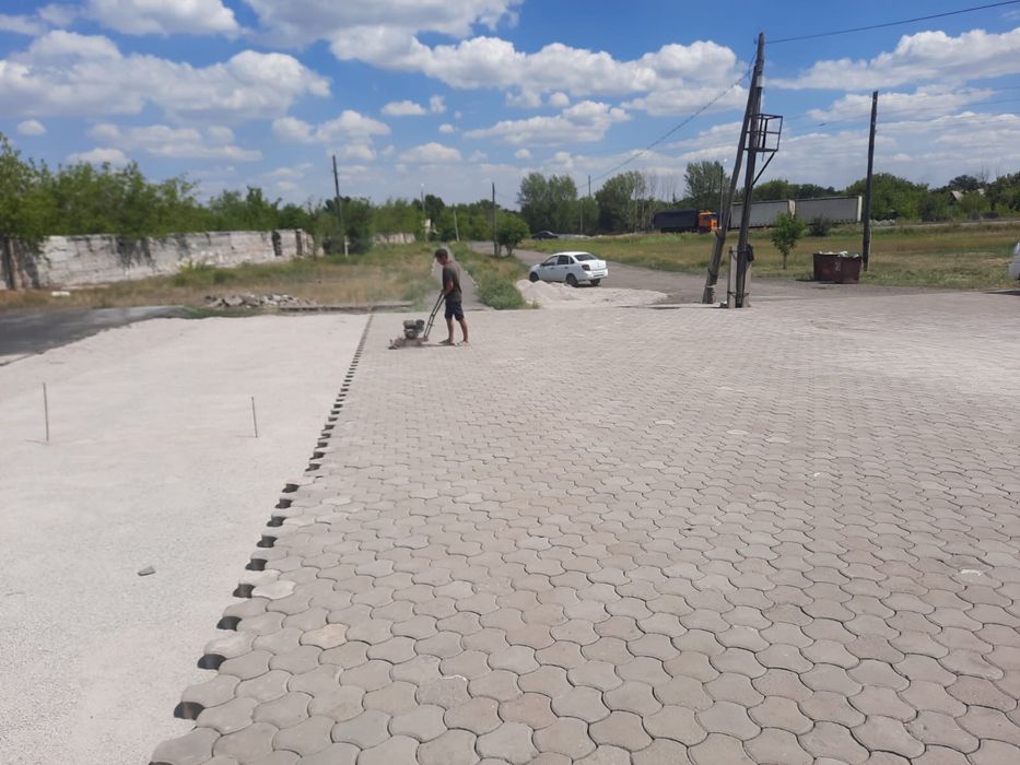 Укладка брусчатки