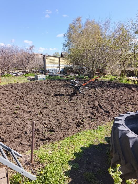 Вспашка мотоблоком