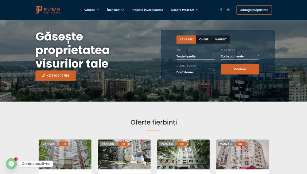 Site Web Profesional – Prezentare, Magazin Online, Imobiliare etc.