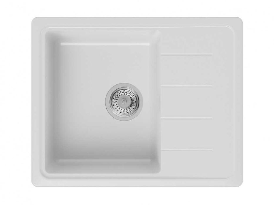 Кухненска Мивка от гранит модел Копенхаген 620 x 500 Бяла