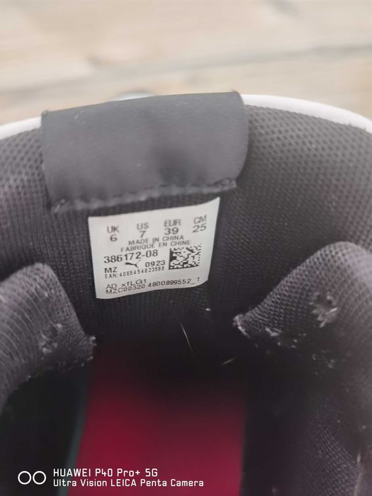 Pantofi puma port mid-cut cu velcro , Rosu, Negru, Alb, 39 EU