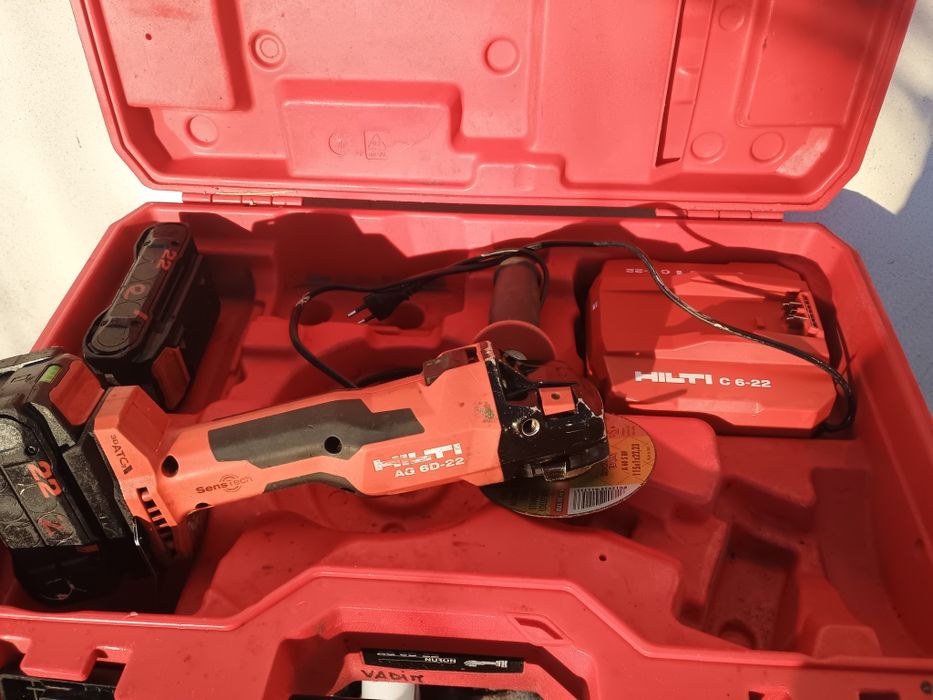 Flex hilti Ag 6d 22 nuron, la cutie cu 2 baterii și incarcator rapid
