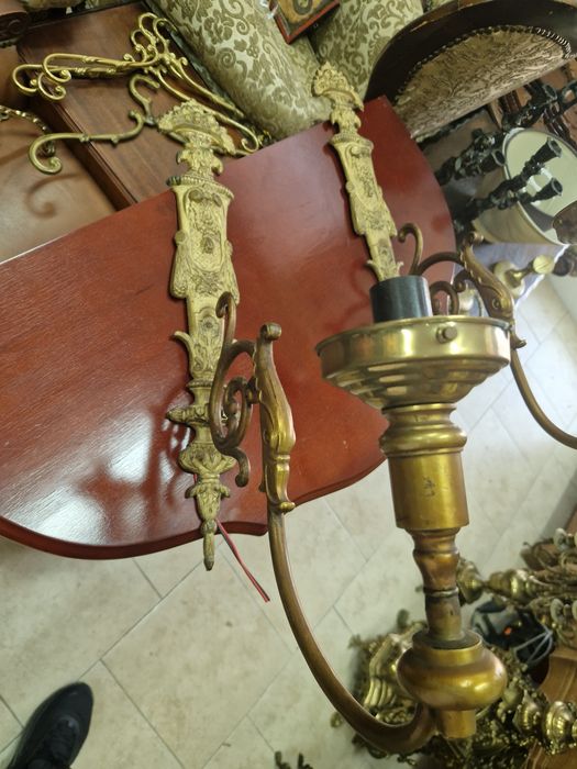 Чифт стари страхотни антикварни френски бронзови аплици