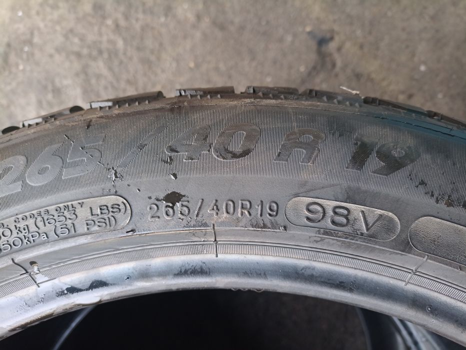 2 anvelope NOI de iarna Michelin 265/40 R19 dot 3820