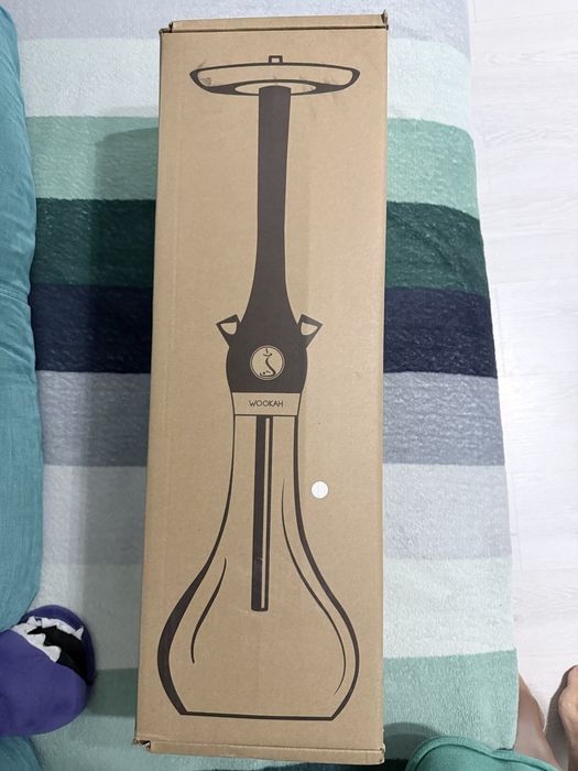 Narghilea Premium WOOKAH White Nox - NOUĂ / FULL BOX - Certificat Autenticitate