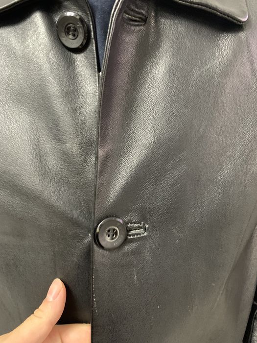 Продам кожаный плащ, размер М 48-50