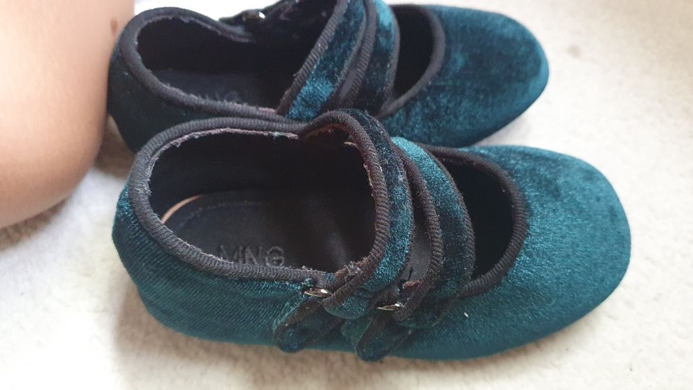 Pantofi balerini Mango  verde smarald mărimea 22