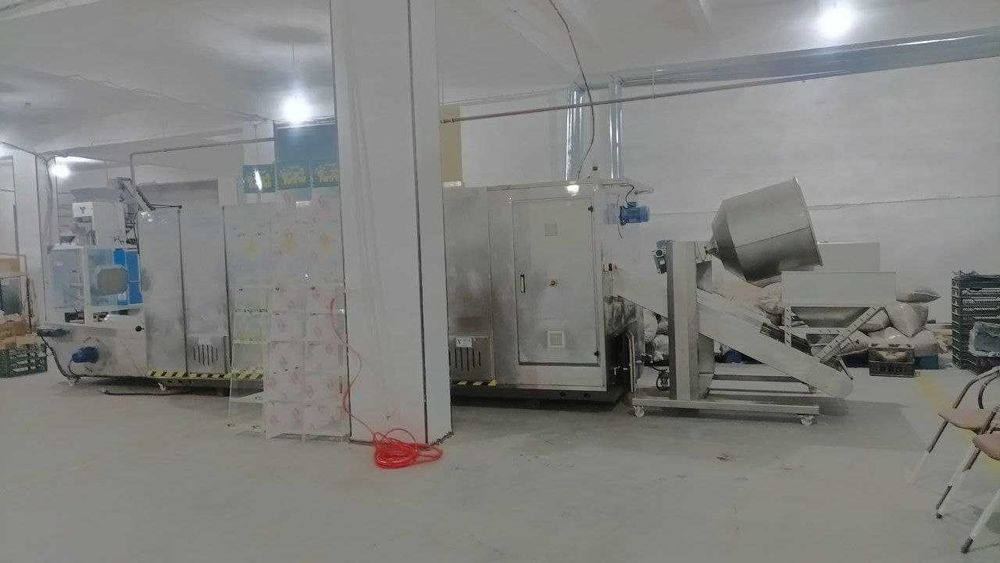 Продается производственная  линия для жарки и упаковки семечек и др