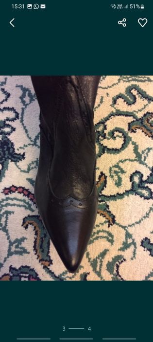 Cizme piele, negre,noi,nr 39
