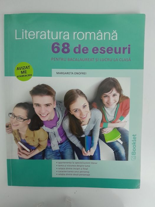 Literatura romana. 68 de eseuri pentru bacalaureat si lucru la clasa
