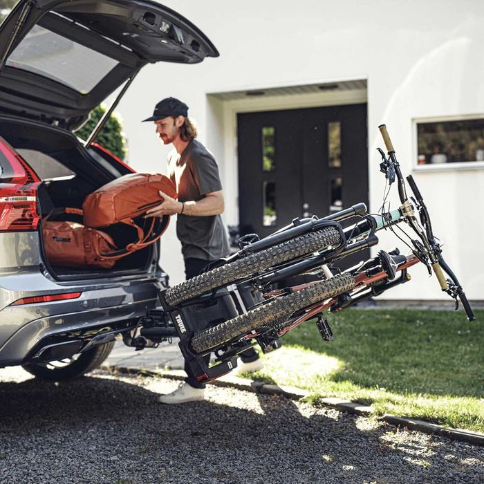 Нов Багажник за Колело за Теглич Велобагажник THULE 933 100 EasyFold XT 2, 13 Пина, 5 години Гаранция, за 2 Велосипеда